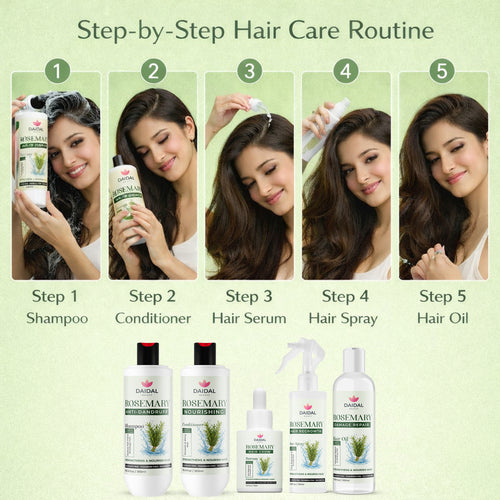 Daidal Rosemary Hair Care Kit – Hair Growth, Anti-Dandruff, Repair & Nourish Complete 5-Step Routine