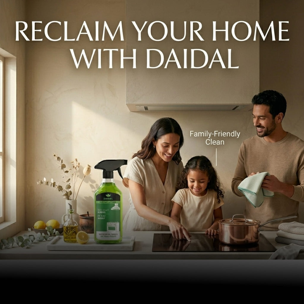 DAIDAL Kitchen Cleaner Spray 500 ML | Powerful Grease Remover for Stovetops, Hoods, Sinks & Kitchen Surfaces