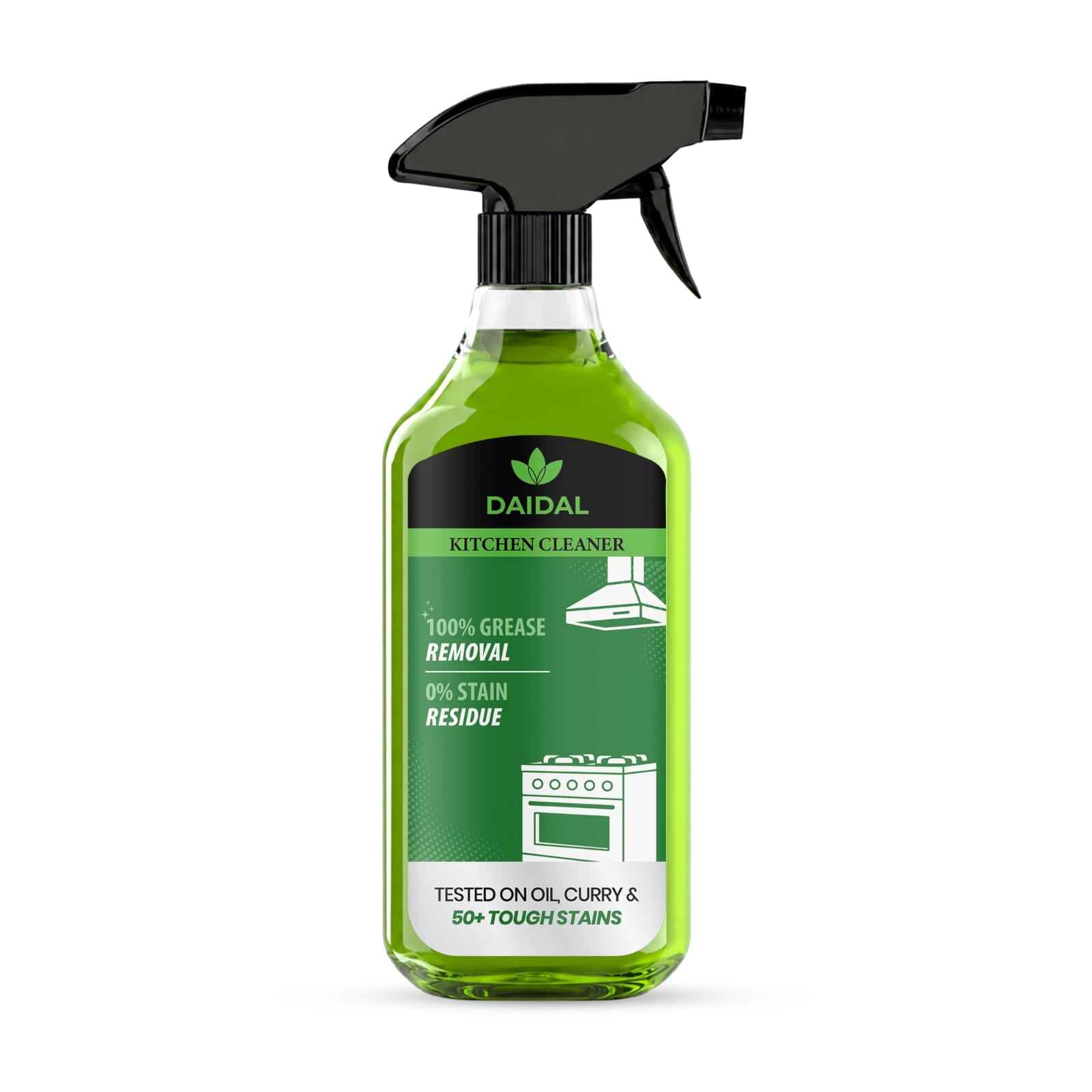 DAIDAL Kitchen Cleaner Spray 500 ML | Powerful Grease Remover for Stovetops, Hoods, Sinks & Kitchen Surfaces