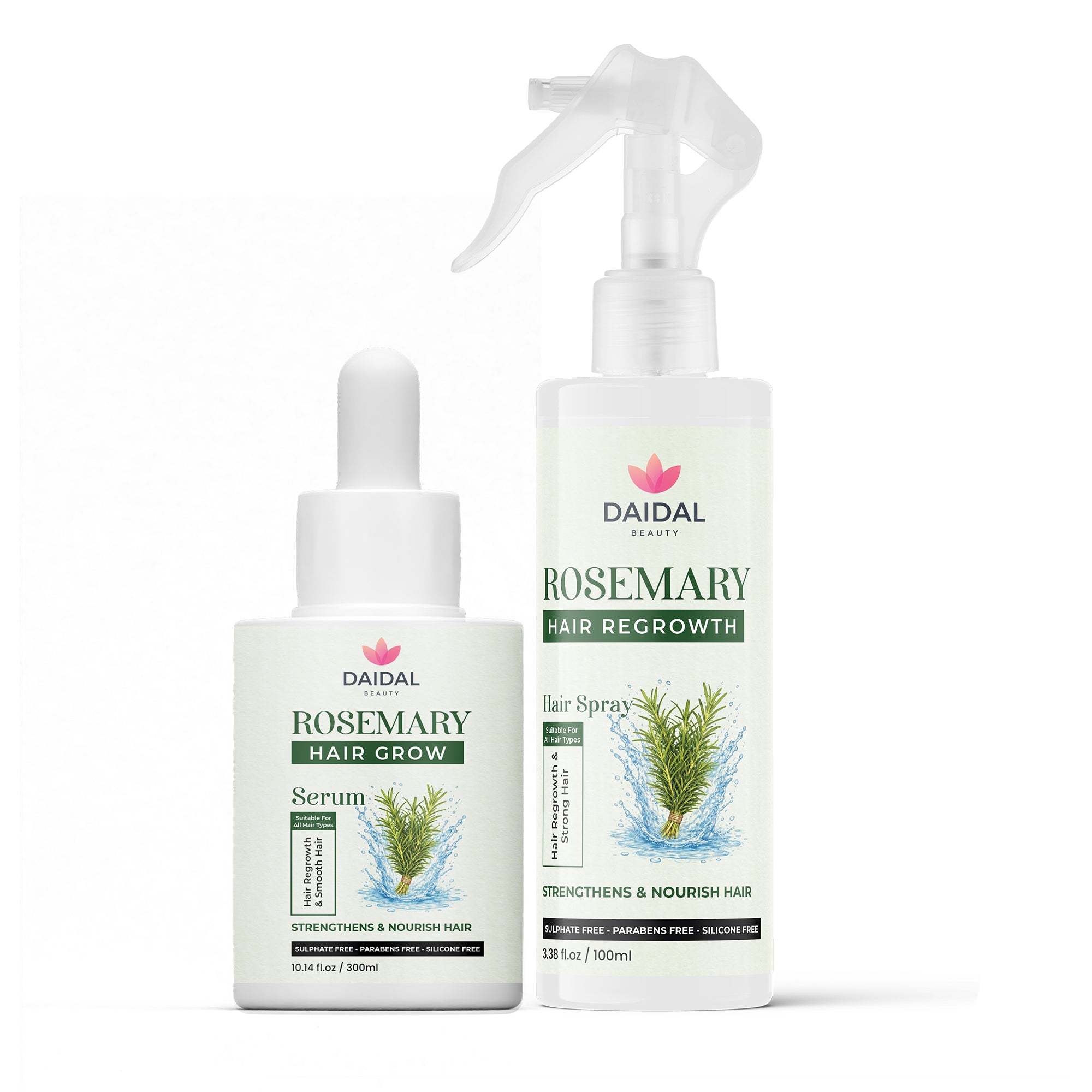 Daidal Rosemary Hair Growth Duo – Hair Serum & Hair Regrowth Spray