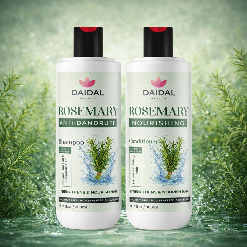 Daidal Rosemary Shampoo & Conditioner Duo – Anti-Dandruff + Nourishing Hair Care Set (300ml Each)