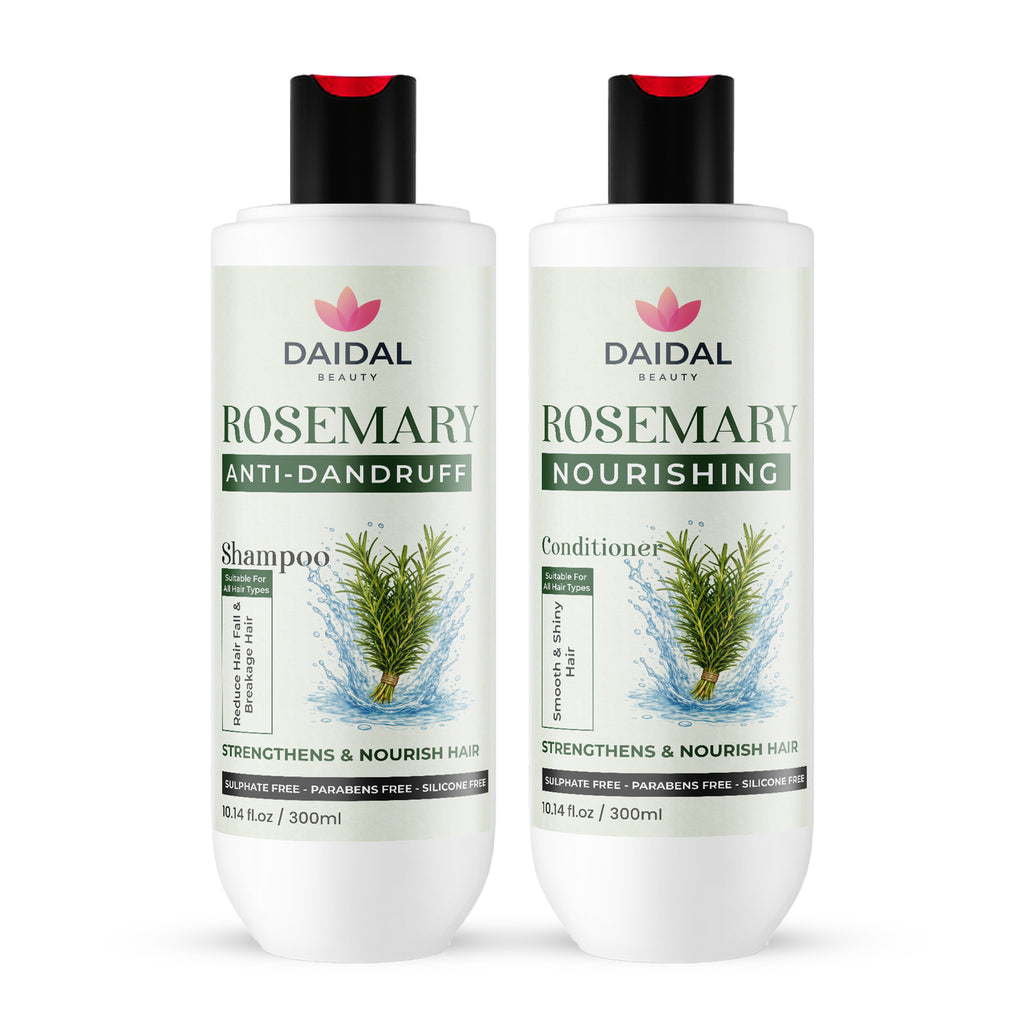 Daidal Rosemary Shampoo & Conditioner Duo – Anti-Dandruff + Nourishing Hair Care Set (300ml Each)