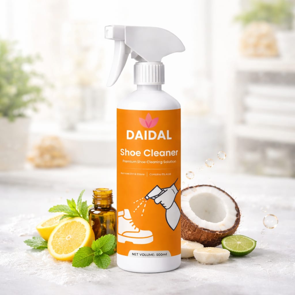DAIDAL Premium Shoe Cleaner Spray 500 ML | Removes Dirt, Stains & Restores White Sneakers