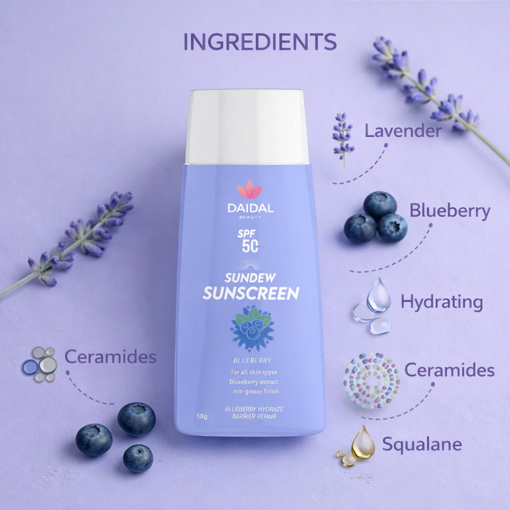 DAIDAL  Blueberry Hydrate & Repair Sunscreen SPF 50