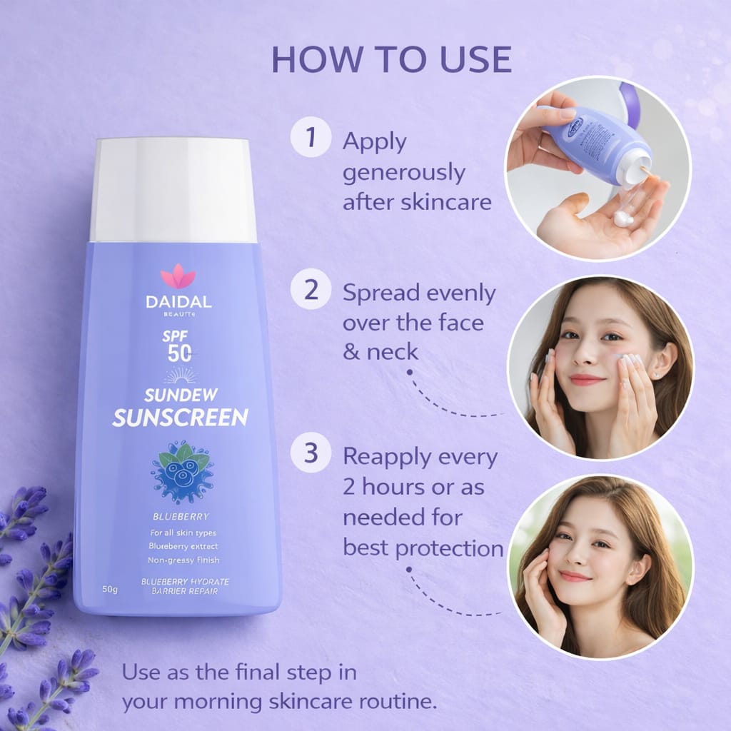 DAIDAL  Blueberry Hydrate & Repair Sunscreen SPF 50