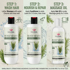 DAIDAL A1 Rosemary Hair Care Trio – Anti-Dandruff Shampoo, Nourishing Conditioner & Damage Repair Hair Oil  ✨ Hook Line (Above Add-to-Cart):