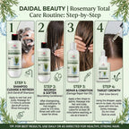 DAIDAL A1 Rosemary Hair Care Combo (4-in-1) – Anti-Dandruff Shampoo, Nourishing Conditioner, Hair Growth Serum & Repair Oil