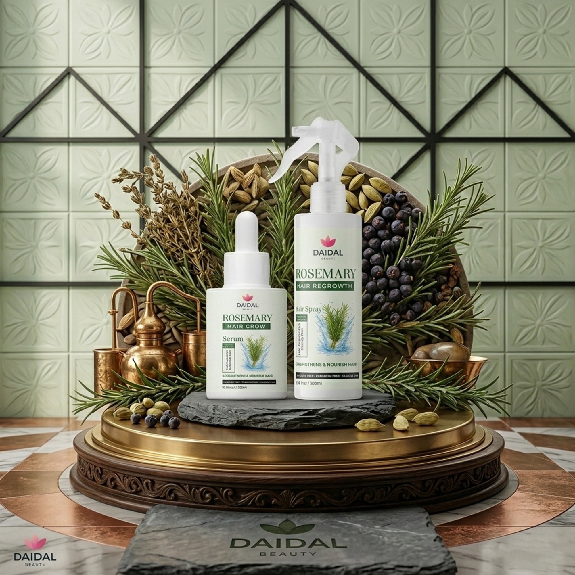 Daidal Rosemary Hair Growth Duo – Hair Serum & Hair Regrowth Spray
